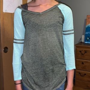 Target shirt army green and teal